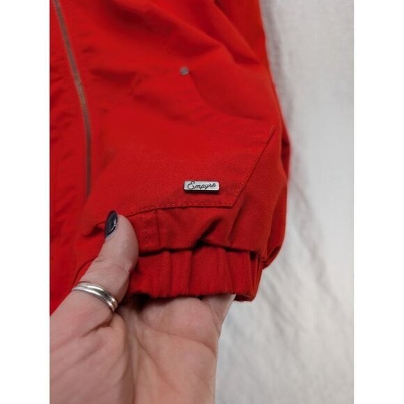 Empyre red canvas jacket lightweight women's size small zip closure E4 - Picture 4 of 11